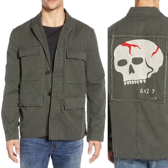John Varvatos Perry Skull Embroidery 